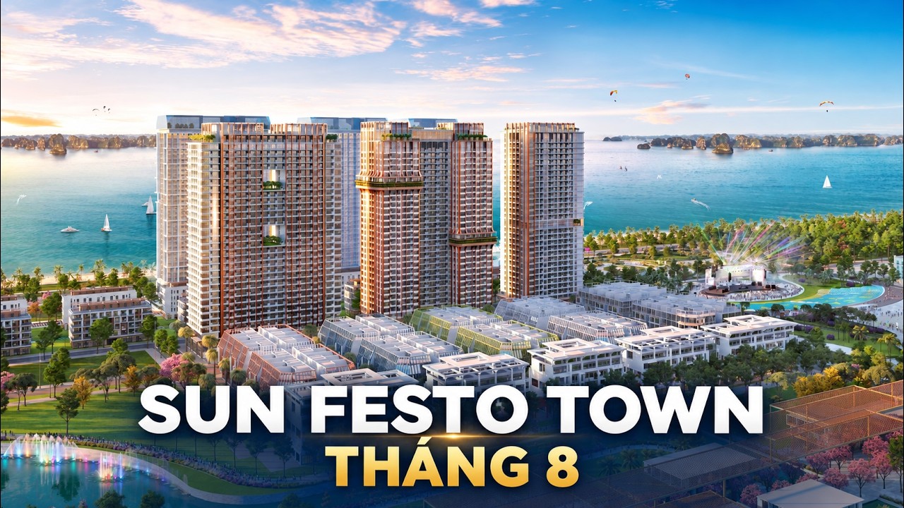 CẬP NHẬT TIẾN ĐỘ SUN FESTO TOWN THÁNG 8